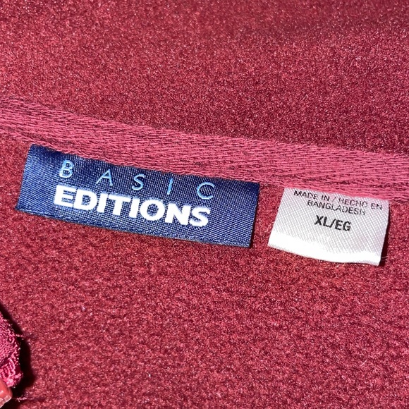 Zip Up Burgundy Sweatshirt - Picture 3 of 3